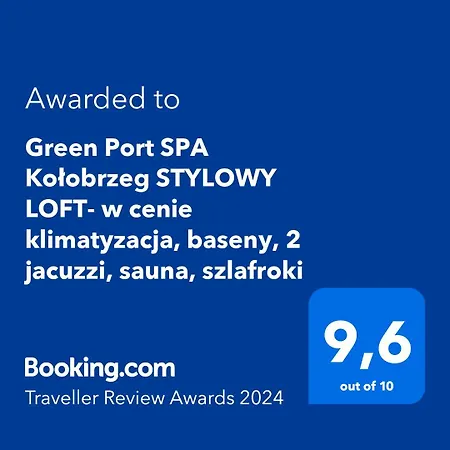Port Stylowy Loft- W Cenie Klimatyzacja, Baseny, 2 Jacuzzi, Sauna, Szlafroki, Bawialnia Apartment